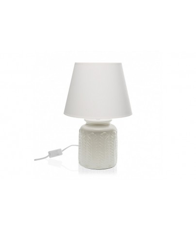WHITE TABLE LAMP FLORAL MODEL