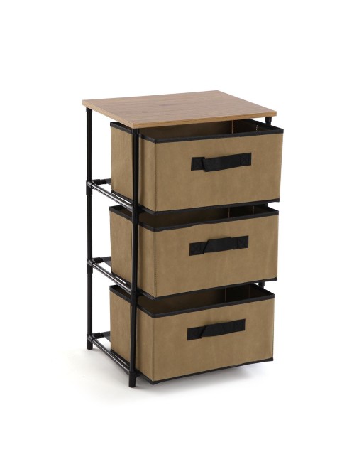 BEIGE KOMMODE MIT 3 SCHUBLADEN BEIGE KOMMODE MIT 3 SCHUBLADEN