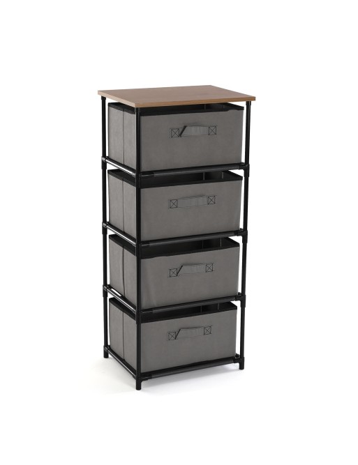 CHEST OF DRAWERS WITH 4 DRAWERS LIGHT GREY MODEL JENNY