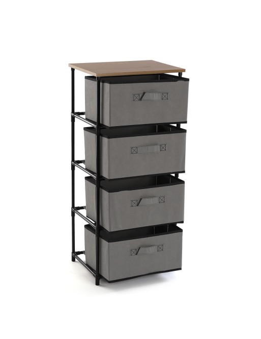 CHEST OF DRAWERS WITH 4 DRAWERS LIGHT GREY MODEL JENNY