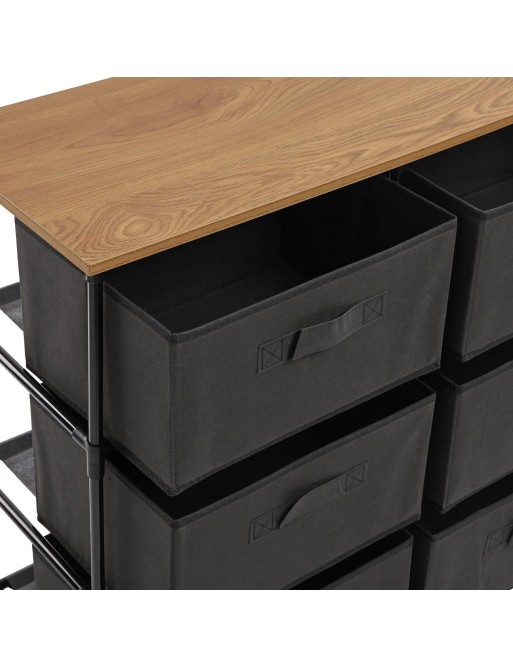 CHEST OF DRAWERS WITH 6 DRAWERS DARK GREY MODEL JENNY CHEST OF DRAWERS WITH 6 DRAWERS DARK GREY MODEL JENNY