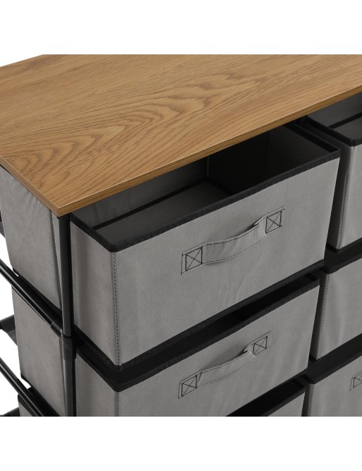 CHEST OF DRAWERS WITH 6 DRAWERS LIGHT GREY MODEL JENNY