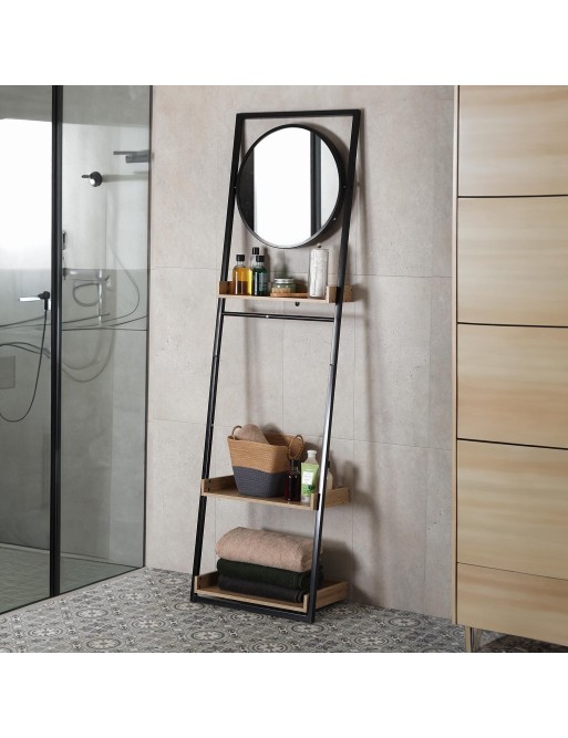 BATHROOM SHELF WITH MIRROR