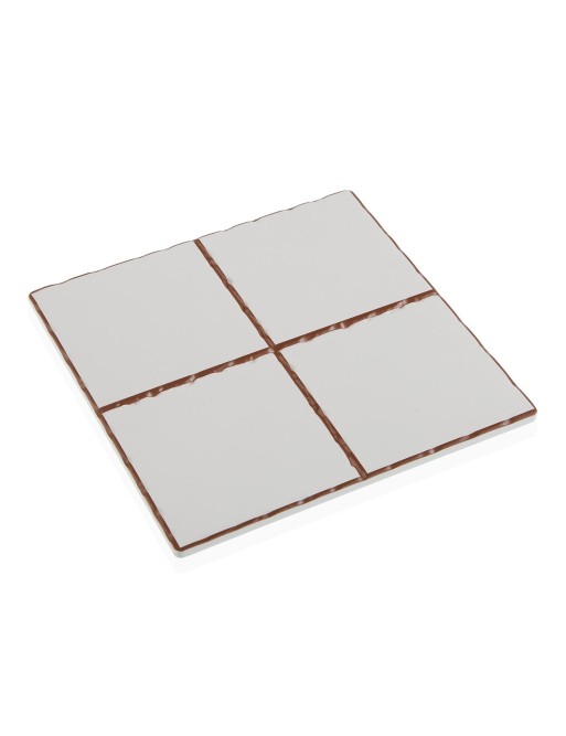 CERAMIC TRIVET AND CORK BASE SQUARE WHITE MODEL