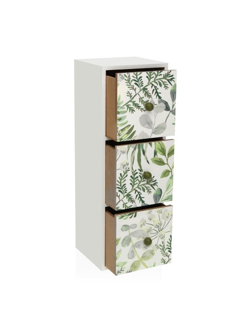 BOÎTE À BIJOUX EN BOIS BLANC AVEC 3 TIROIRS MODÈLE LIMA 5