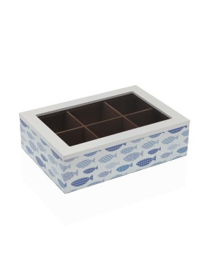 CAJA DE TÉ DE MADERA MODELO OCEAN