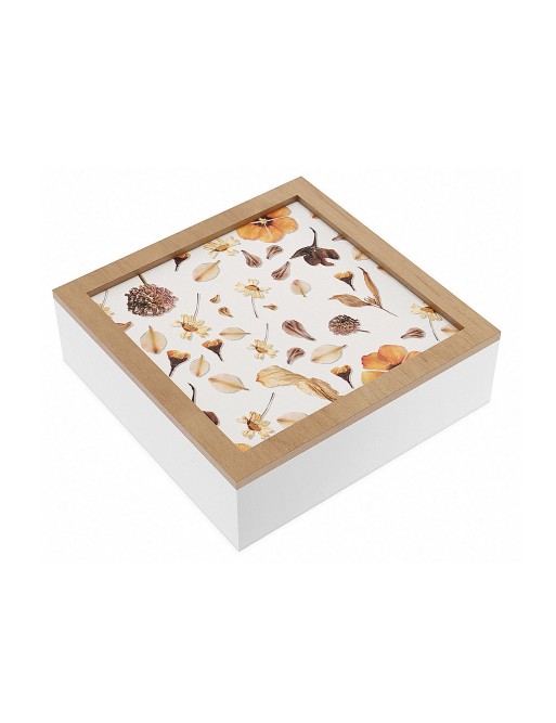 SQUARE WOODEN BOX MODEL PETALS