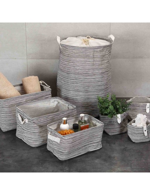 SET OF 3 BLACK LINES MODEL BASKETS