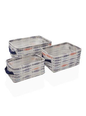 LOT DE 3 PANIERS RECTANGULAIRES MODÈLE PEZIA