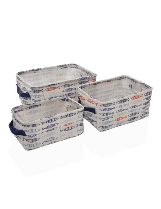 LOT DE 3 PANIERS RECTANGULAIRES MODÈLE PEZIA LOT DE 3 PANIERS RECTANGULAIRES MODÈLE PEZIA