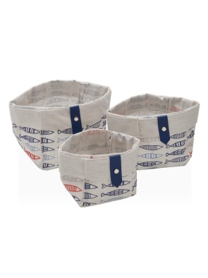 SET DE 3 CESTAS CUADRADAS MODELO PEZIA