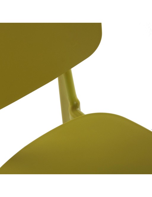 SILLA COLOR MOSTAZA ASIENTO PROPILENO Y PATAS DE MADERA MODELO SILVIA SILLA COLOR MOSTAZA ASIENTO PROPILENO Y PATAS DE MADERA MODELO SILVIA