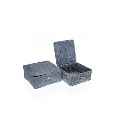 SET OF 2 BASKETS WITH BLUE...