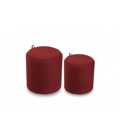 SET OF 2 PUFFS WITH RED...