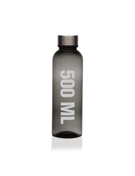 BOUTEILLE EN PLASTIQUE GRIS AVEC BOUCHON EN ACIER INOXYDABLE 500 ml BOUTEILLE EN PLASTIQUE GRIS AVEC BOUCHON EN ACIER INOXYDABLE 500 ml