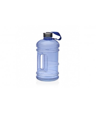BLUE PLASTIC BOTTLE WITH...
