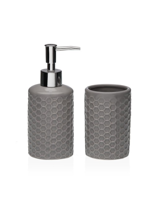SET DE SALLE DE BAIN DISTRIBUTEUR ET GOBELET BROSSE GRIS MODÈLE BRENT MODÈLE SET DE SALLE DE BAIN DISTRIBUTEUR ET GOBELET BROSSE GRIS MODÈLE BRENT MODÈLE