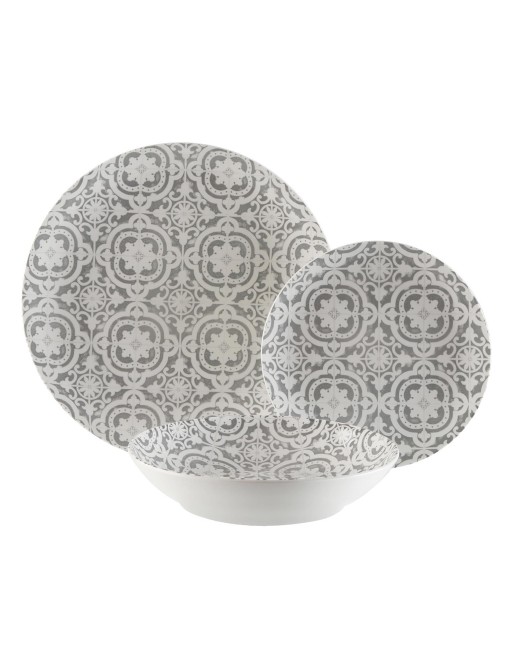 VAJILLA CON 18 PIEZAS MODELO CRUZ MARINA GRIS VAJILLA CON 18 PIEZAS MODELO CRUZ MARINA GRIS