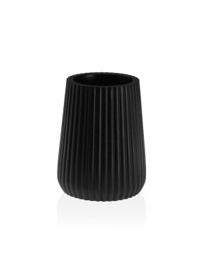 VASO PORTACEPILLOS DE BAÑO NEGRO MODELO REN