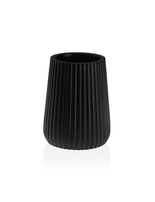 VASO PORTACEPILLOS DE BAÑO NEGRO MODELO REN VASO PORTACEPILLOS DE BAÑO NEGRO MODELO REN