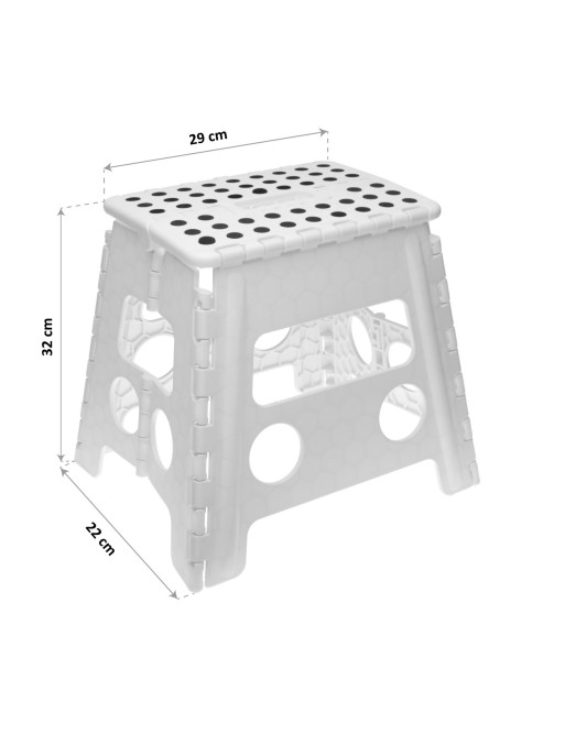 KLAPPHOCKER IN WEISSER FARBE 32X22X29 cm