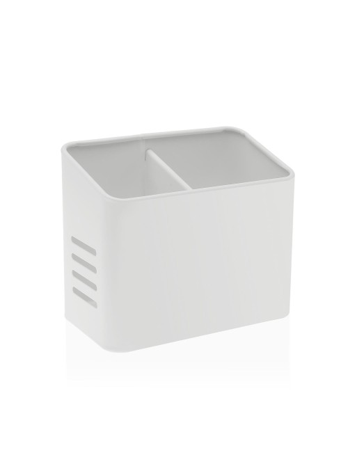 PORTAUTENSILIOS METALICO BLANCO MATE 16x13.5 cm