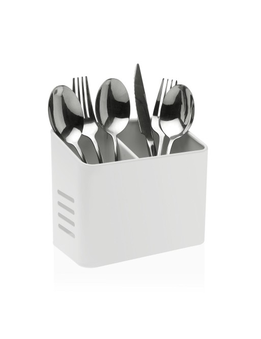 UTENSILIENHALTER AUS MATTWEISSEM METALL 16x13,5 cm