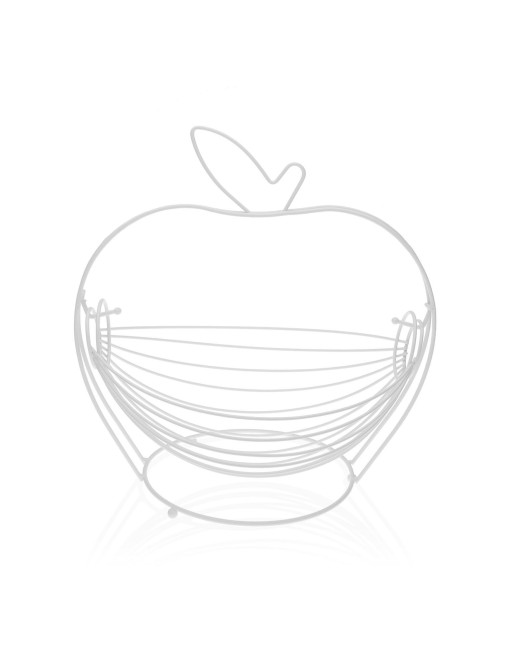 WHITE STEEL FRUIT BOWL APPLE SHAPE WHITE STEEL FRUIT BOWL APPLE SHAPE