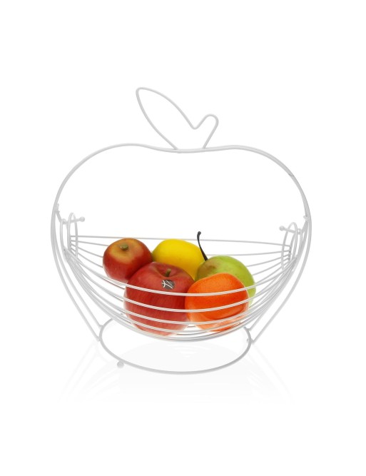 CORBEILLE À FRUITS EN ACIER BLANC EN FORME DE POMME