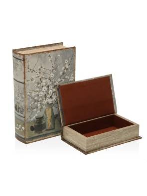 SET MIT 2 BLUMENMODELLBÜCHERN AUS BAUMWOLLE