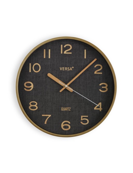 HORLOGE 30 CM GRIS/ DORÉ