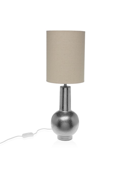 LAMPE EN CÉRAMIQUE ARGENTÉE 57CM