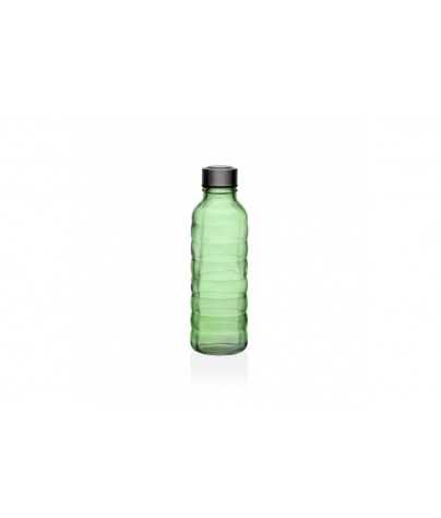 GREEN GLASS BOTTLE WITH...