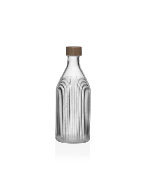 KLARE, ZERKRATZTE GLASFLASCHE MIT ALUMINIUMVERSCHLUSS 1000 ml KLARE, ZERKRATZTE GLASFLASCHE MIT ALUMINIUMVERSCHLUSS 1000 ml