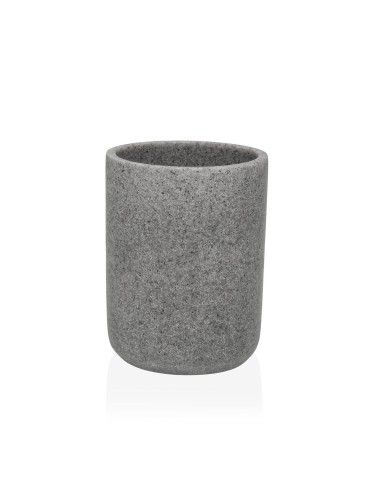 PORTE-BROSSE DE BAIN EN CÉRAMIQUE GRISE MODÈLE POL