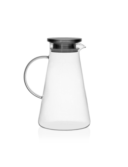 BOROSILICATE JUG WITH STAINLESS STEEL LID 1.8L