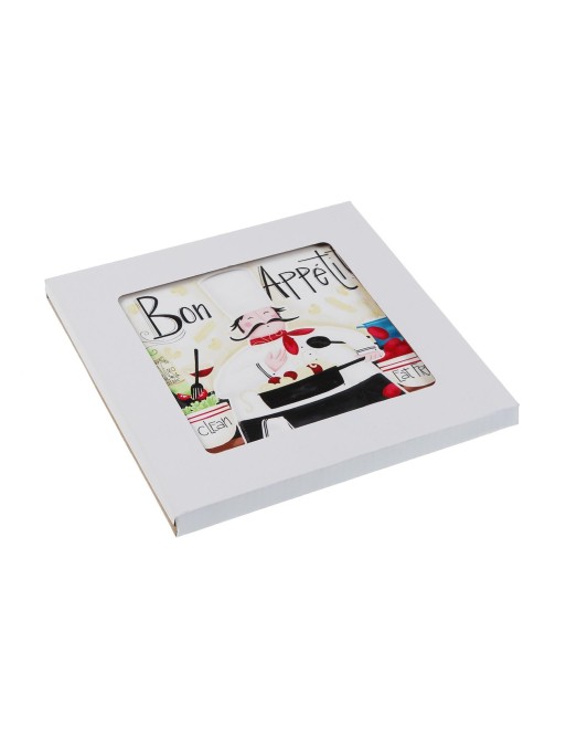 CERAMIC TRIVET AND CORK BASE MODEL CHEF PINK