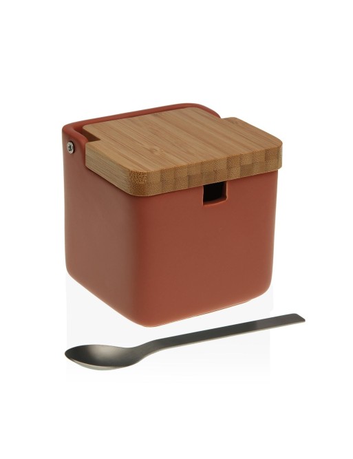 SUGAR BOWL WITH BAMBOO LID TERRACOTTA MODEL