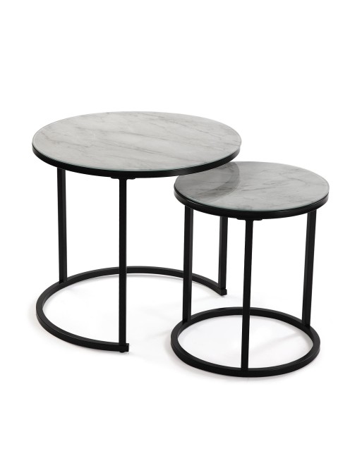 SET AUS 2 MARMORMODELL-TISCHEN