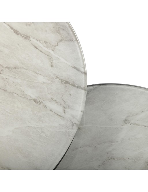 SET OF 2 MARBLE MODEL TABLES