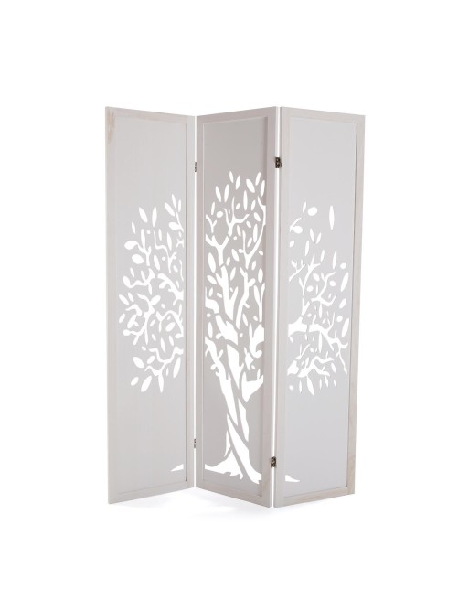 WOODEN SCREEN IN WHITE COLOR TREE MODEL