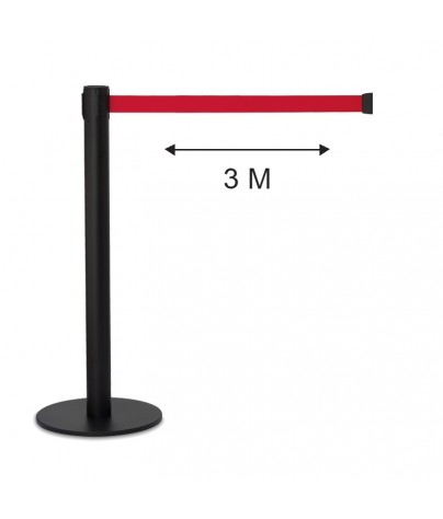 Extandable  Post 3 meters - ruban rouge