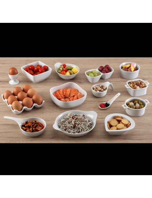 CUCHARA PARA ALIMENTOS Y APERITIVO DE PORCELANA