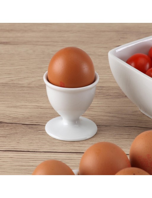 SOPORTE DE PORCELANA PARA HUEVOS BLANCO