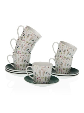 SET MIT 6 TEETASSEN MIT UNTERTASSE DES MODELLS ZENDA