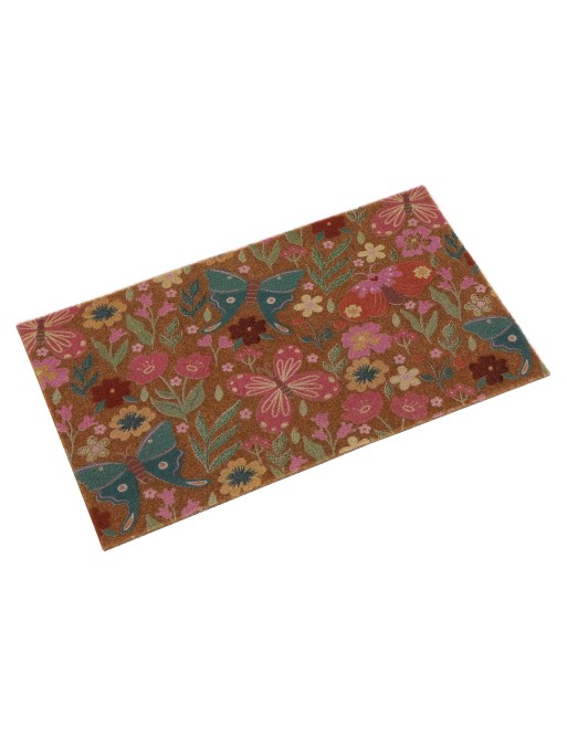 PAILLASSON OU TAPIS À FLEURS COLORÉES 40x70CM