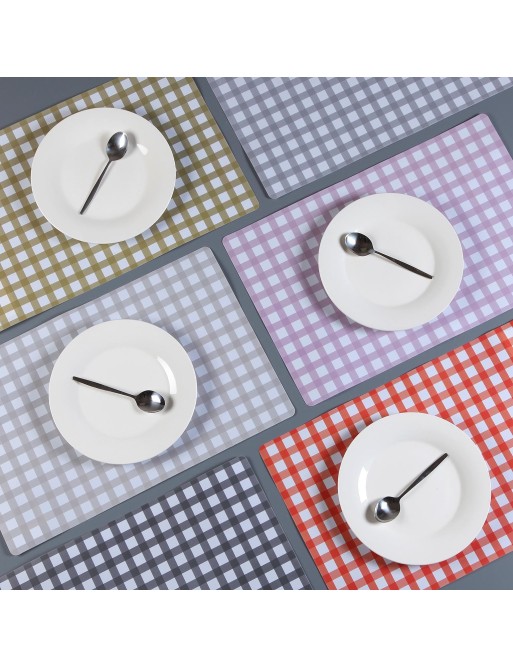 SET DE TABLE OU DESSOUS DE PLAT ROUGE MODÈLE ROI