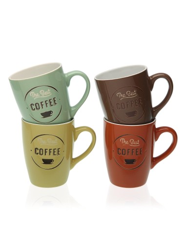 FOUR BREAKFAST CUPS OR MUG MODEL NIL 10.5x8.1 CM