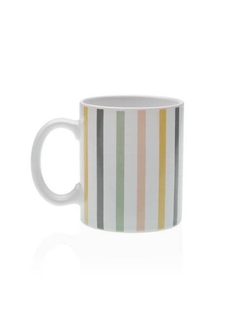 TASSE OU TASSE DE PETIT-DÉJEUNER MODÈLE MULTI-LIGNES TASSE OU TASSE DE PETIT-DÉJEUNER MODÈLE MULTI-LIGNES