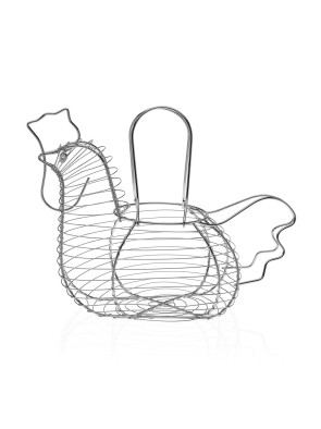HUEVERA DE ACERO FORMA DE GALLINA